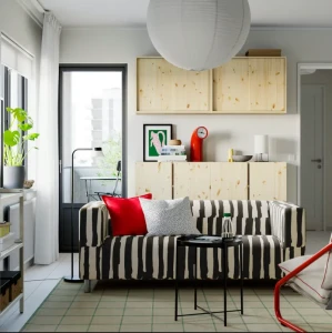 Диван KLIPPAN IKEA чорний/бежевий