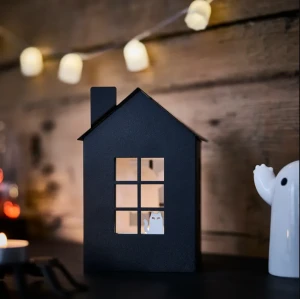 Підсвічник KUSTFYR IKEA чорний будинок Підсвічник KUSTFYR IKEA чорний будинок