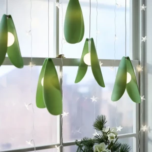Підвісний LED світильник STRÅLA IKEA омела зелена