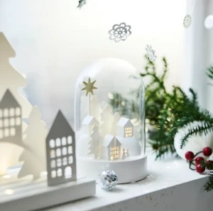 Світлодіодний декор STRÅLA IKEA купол біле село